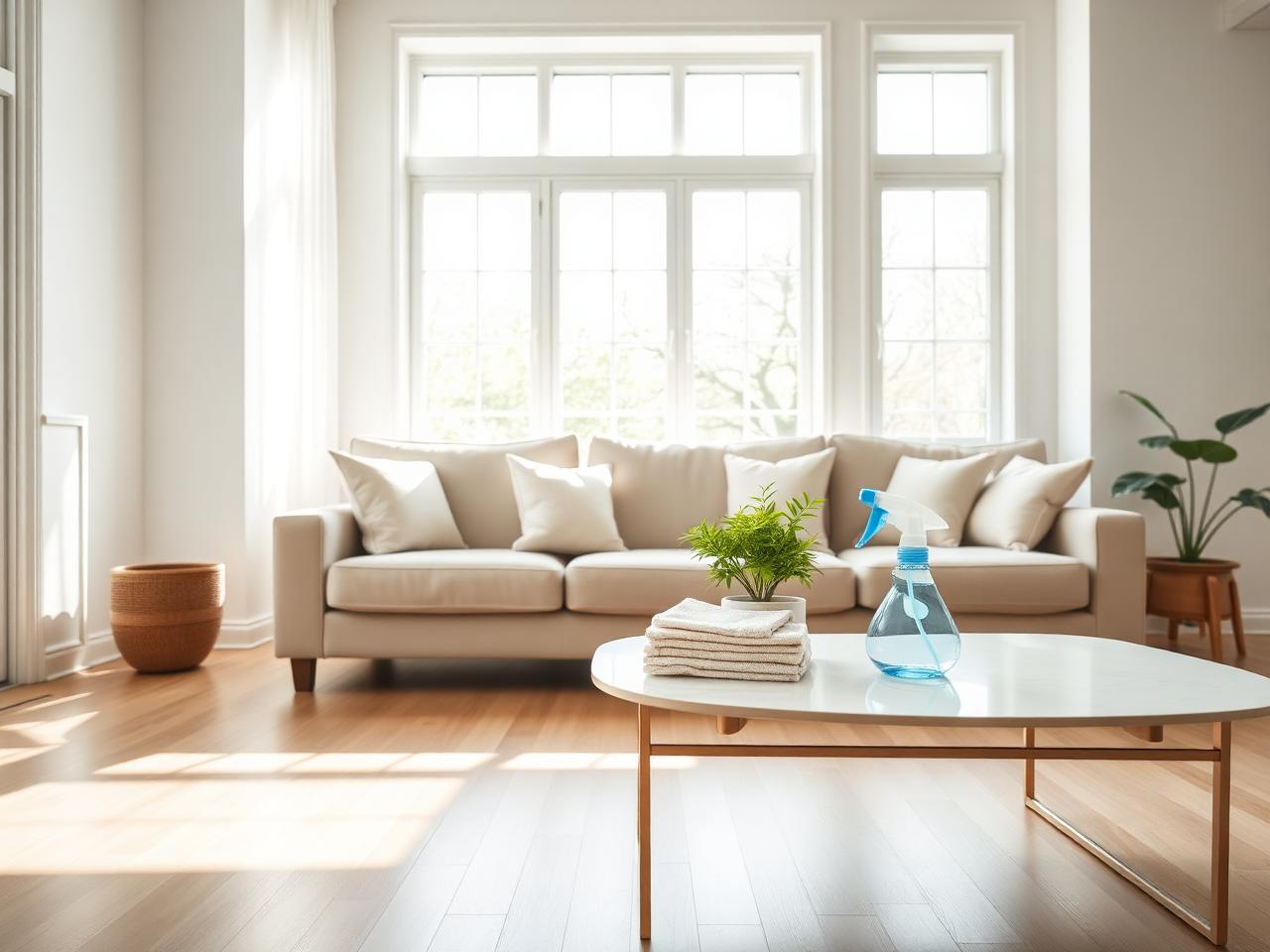 Personalized clean living room ready for the client walkthrough